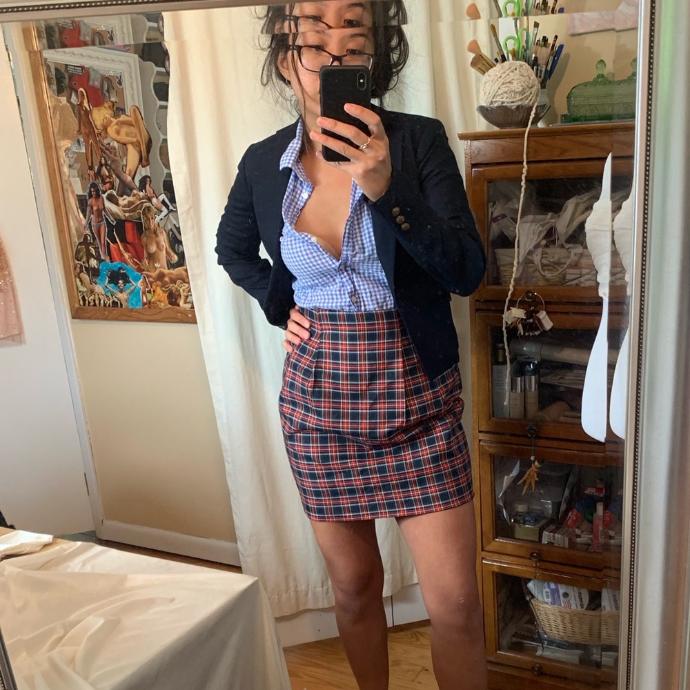 Plaid skirt high waisted - Picture 2 of 2